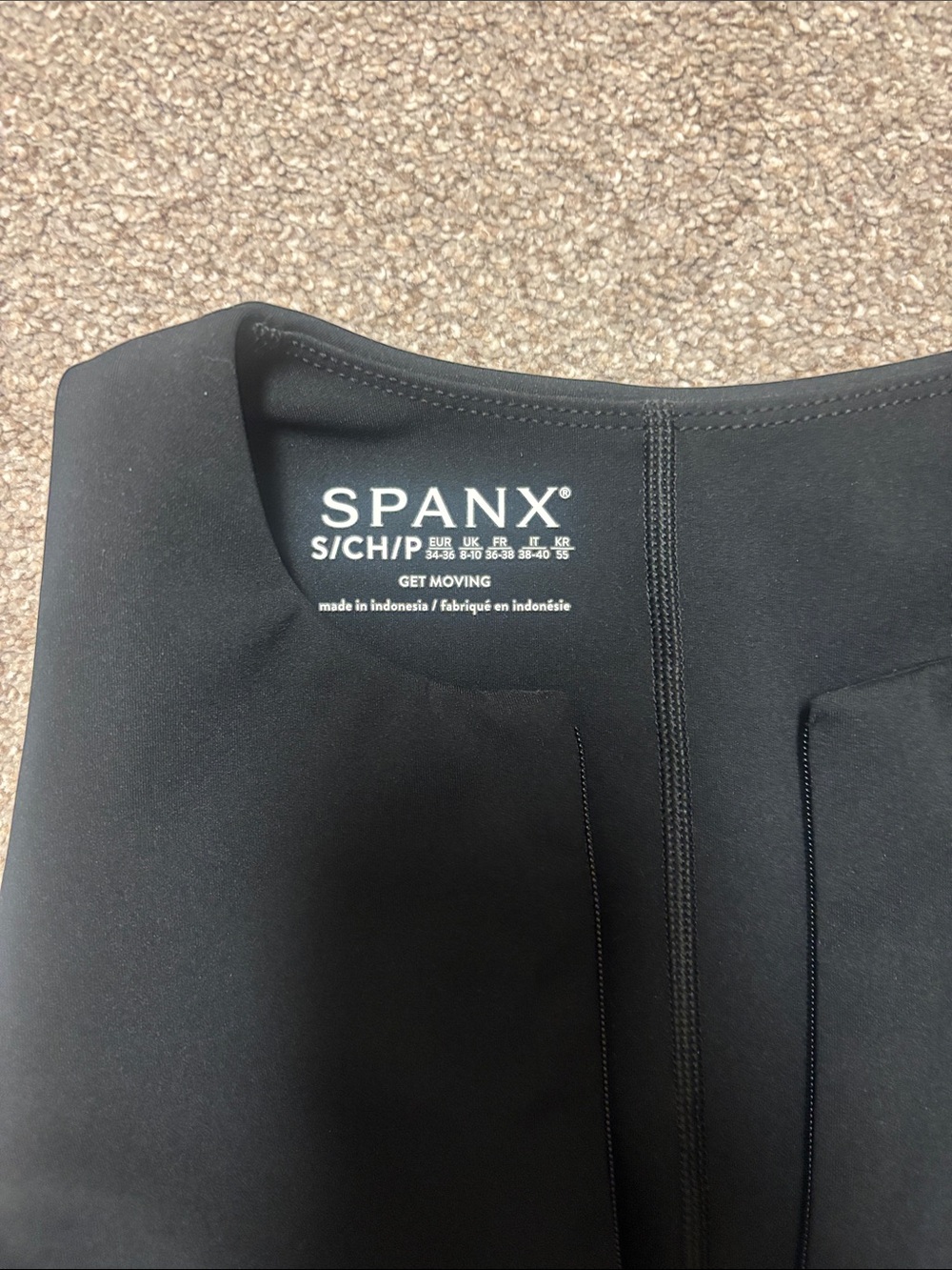SPANX Black Sleeveless Tennis Dress with Zip Front - Picture 2 of 2